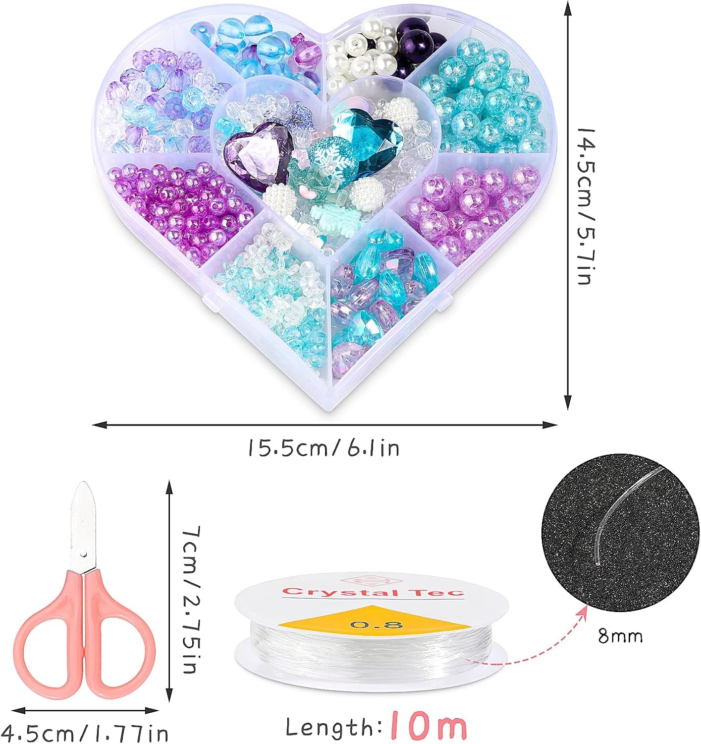 Bastelset Kinder Perlen Schmuck 400Pcs+,Perlen Zum Auffädeln Kinder Schmuck Basteln Halskette Armband Basteln DIY Meerjungfrau Prinzessin Bastelset Mitgebsel Kindergeburtstag Geschenk Für Mädchen