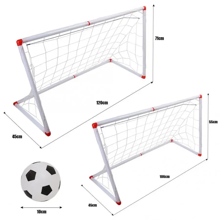 106/120Cm Indoor Outdoor Mini Children Football Soccer Goal Post Net Set with Ball Pump Kids Football Sport Toy Official Size