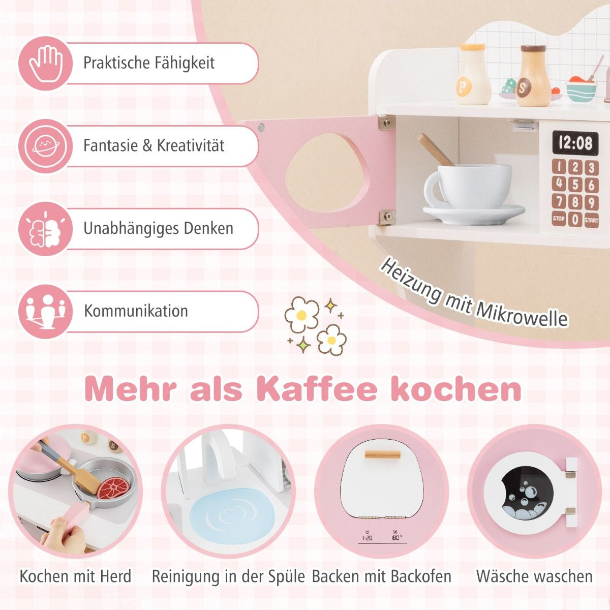 Kinderküche Mit Zubehör & Kaffeemaschine & Mikrowelle & Ofen Kinder Küche Spielküche