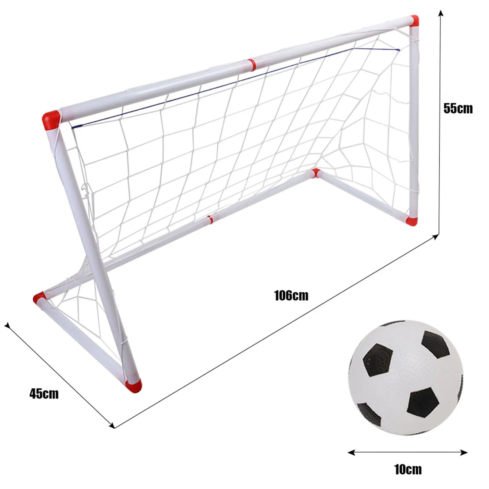 106/120Cm Indoor Outdoor Mini Children Football Soccer Goal Post Net Set with Ball Pump Kids Football Sport Toy Official Size