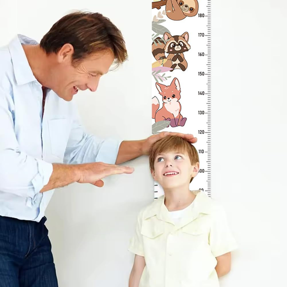 Kinder Messlatte,Messlatte Kinder,Größenmesser Für Kinder,Baby-Wachstumstabelle,Massband Kinder,Dekoration Kinderzimmer,Wandbehang-Wachstumstabelle,Wachstum Messlatte Für Kinder,Tiermuster