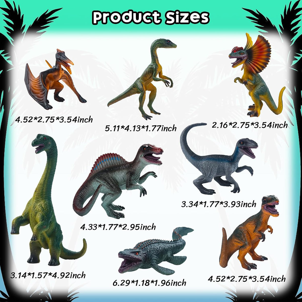 8-teilig Dinosaurier Spielzeug Set, Dinosaurier Figuren Kinder, Dinosaurier Ornament Set, Mini Dinosaurier Modelle, Dinosaurier Figuren Spielset, Für Jungen Mädchen Geburtstagsgeschenk