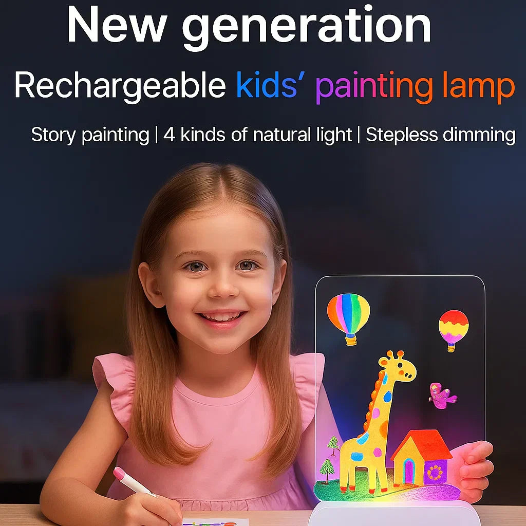 LED Drawinglight™ – Creative Wall Art Night Light for Kids with Glow Pens