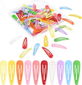100 Stück 5Cm Haarspangen Mädchen Süße Haarclips Metall Snap Haarklammern in Bonbonfarbe Für Alltag & Party