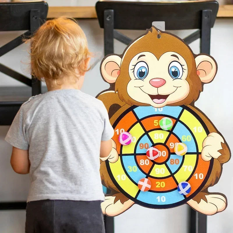 Educational Games Dart Board Baby Toy Stickey Ball Dart Indoor Sports Child Montessori Games for Children 3 to 7 Years