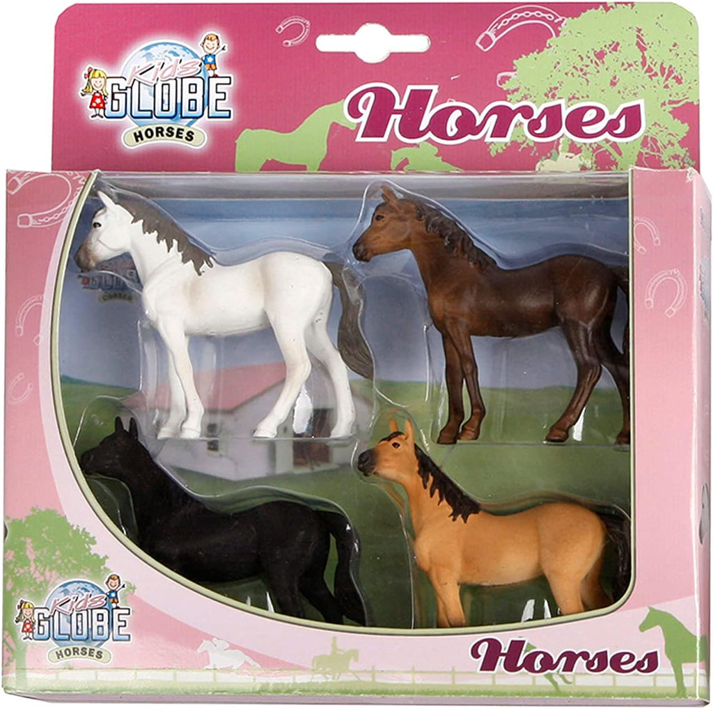 Van Manen Kids Globe Horses Horse (4 Assorted, Scale 1:32) - 640085, Braun,Schwarz
