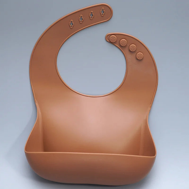 Best Gifts for Newborns Solid Silicone Baby Feeding Bibs Burp Cloths Bandana Fashionable Aprons Babador Breastplate Baby Stuff