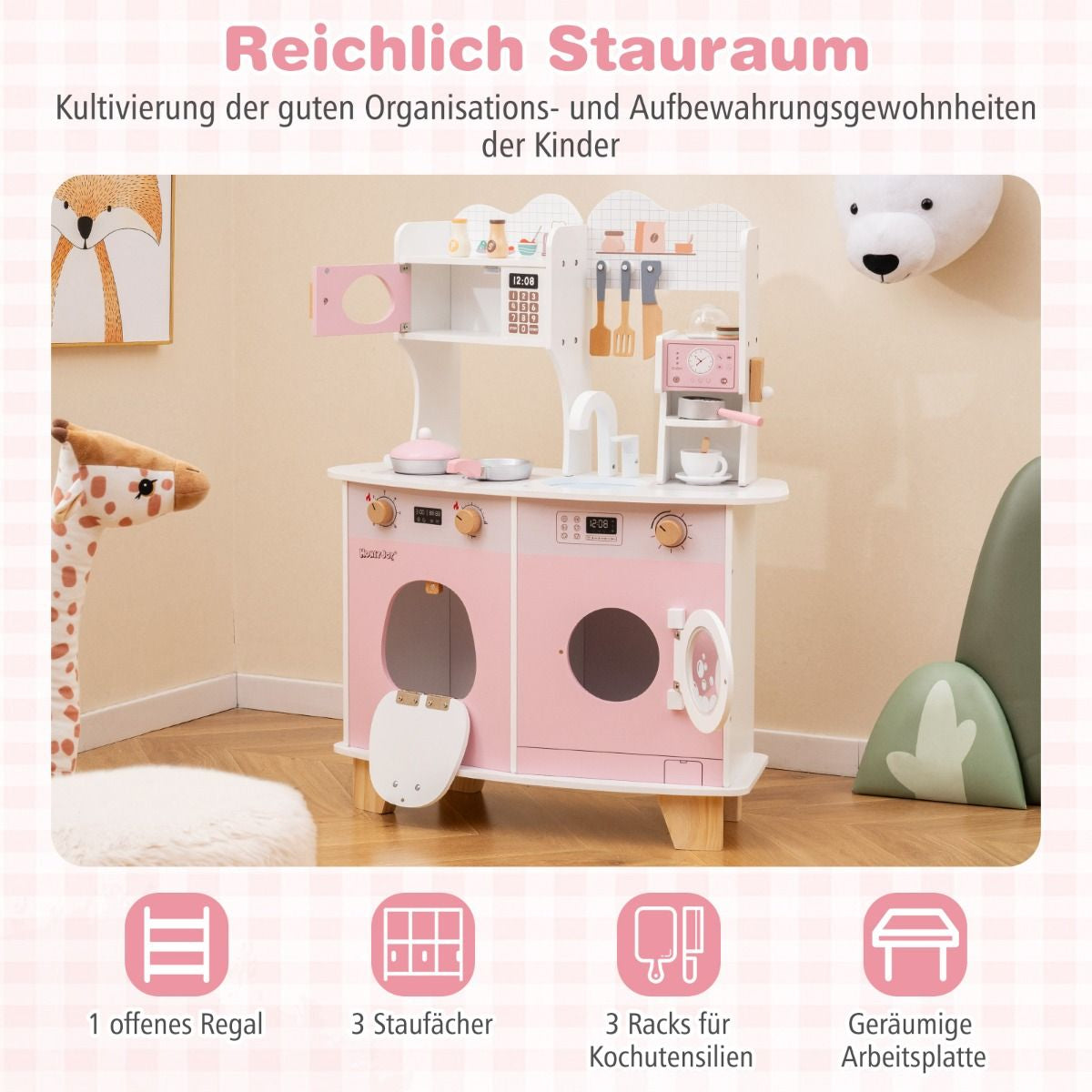 Kinderküche Mit Zubehör & Kaffeemaschine & Mikrowelle & Ofen Kinder Küche Spielküche