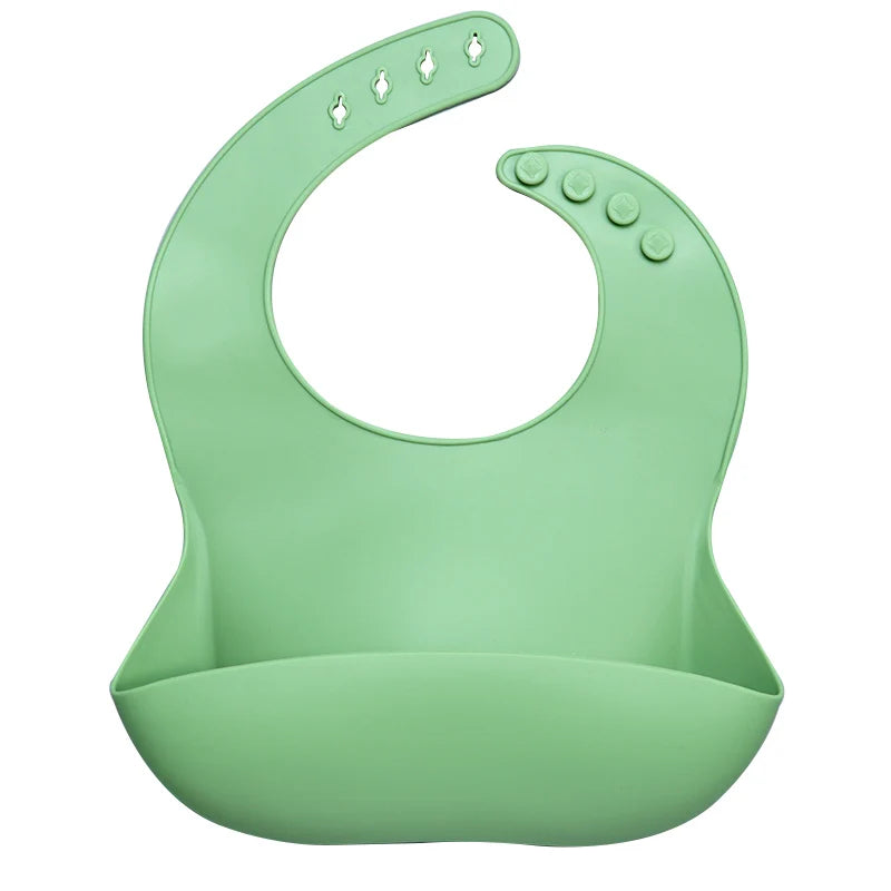 Best Gifts for Newborns Solid Silicone Baby Feeding Bibs Burp Cloths Bandana Fashionable Aprons Babador Breastplate Baby Stuff