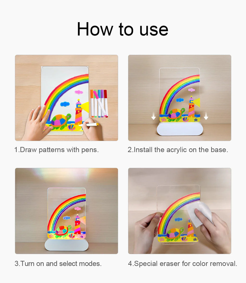 LED Drawinglight™ – Creative Wall Art Night Light for Kids with Glow Pens