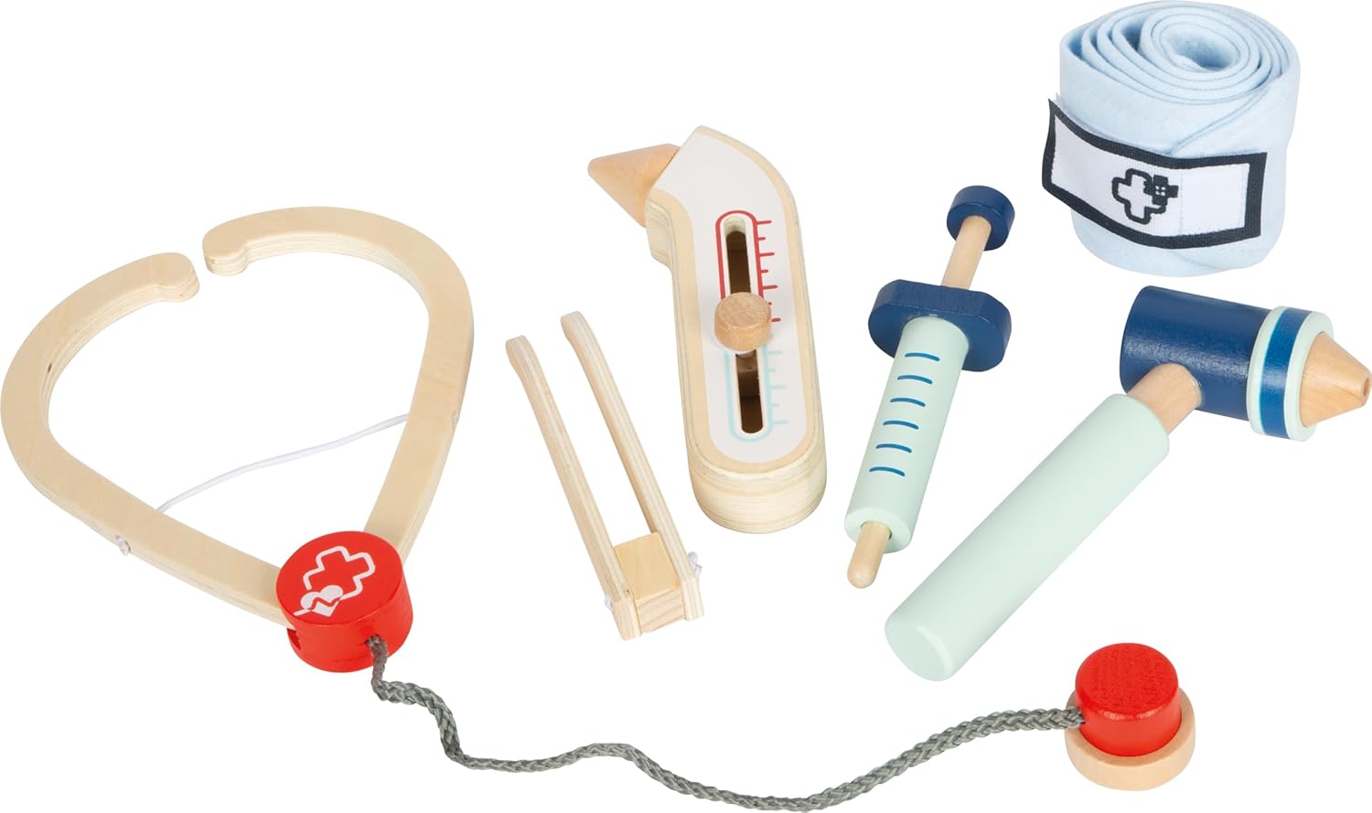 Arzt Spielset, Medizinisches Zubehör Aus Holz, Hochwertiges Rollenspielzeug, Für Kinder Ab 3 Jahren