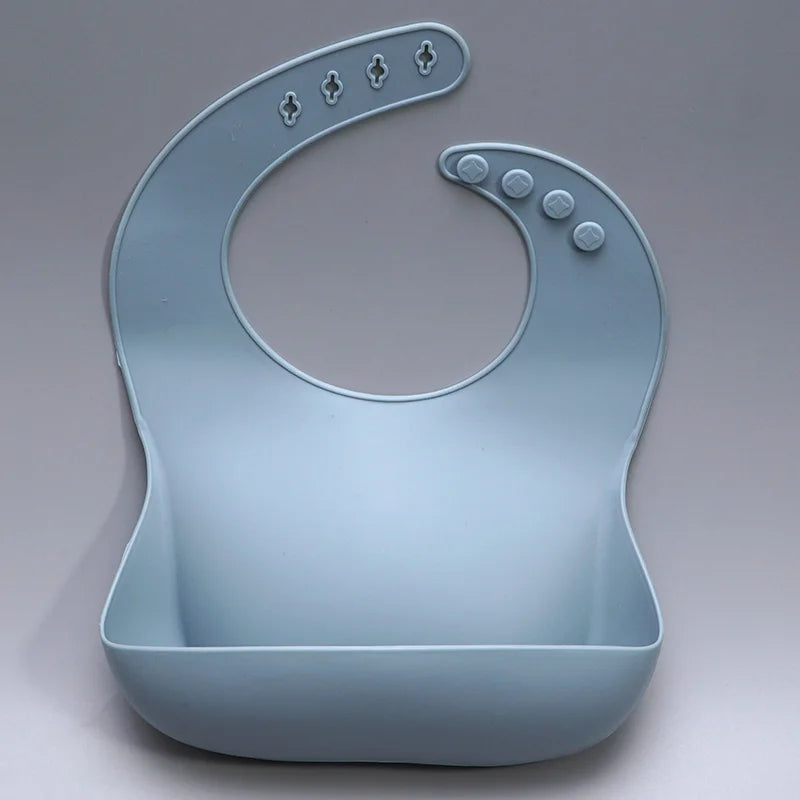 Best Gifts for Newborns Solid Silicone Baby Feeding Bibs Burp Cloths Bandana Fashionable Aprons Babador Breastplate Baby Stuff