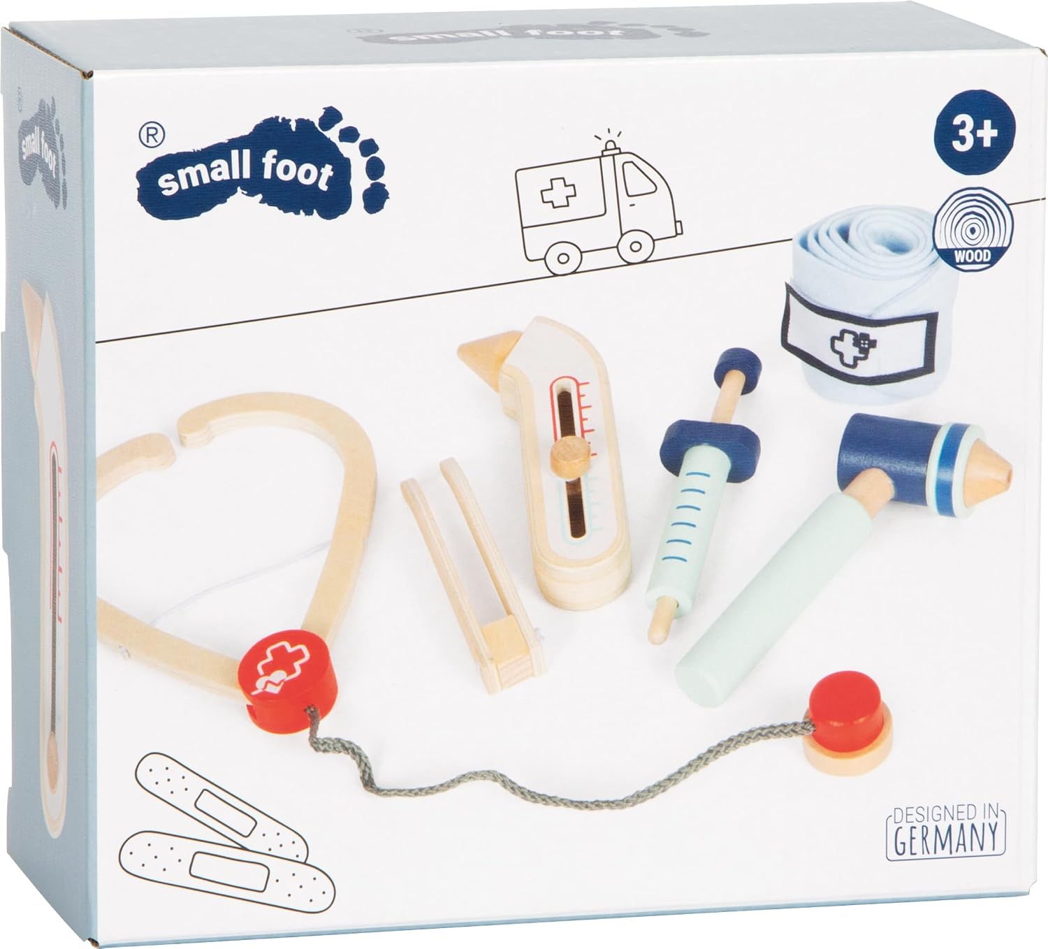 Arzt Spielset, Medizinisches Zubehör Aus Holz, Hochwertiges Rollenspielzeug, Für Kinder Ab 3 Jahren