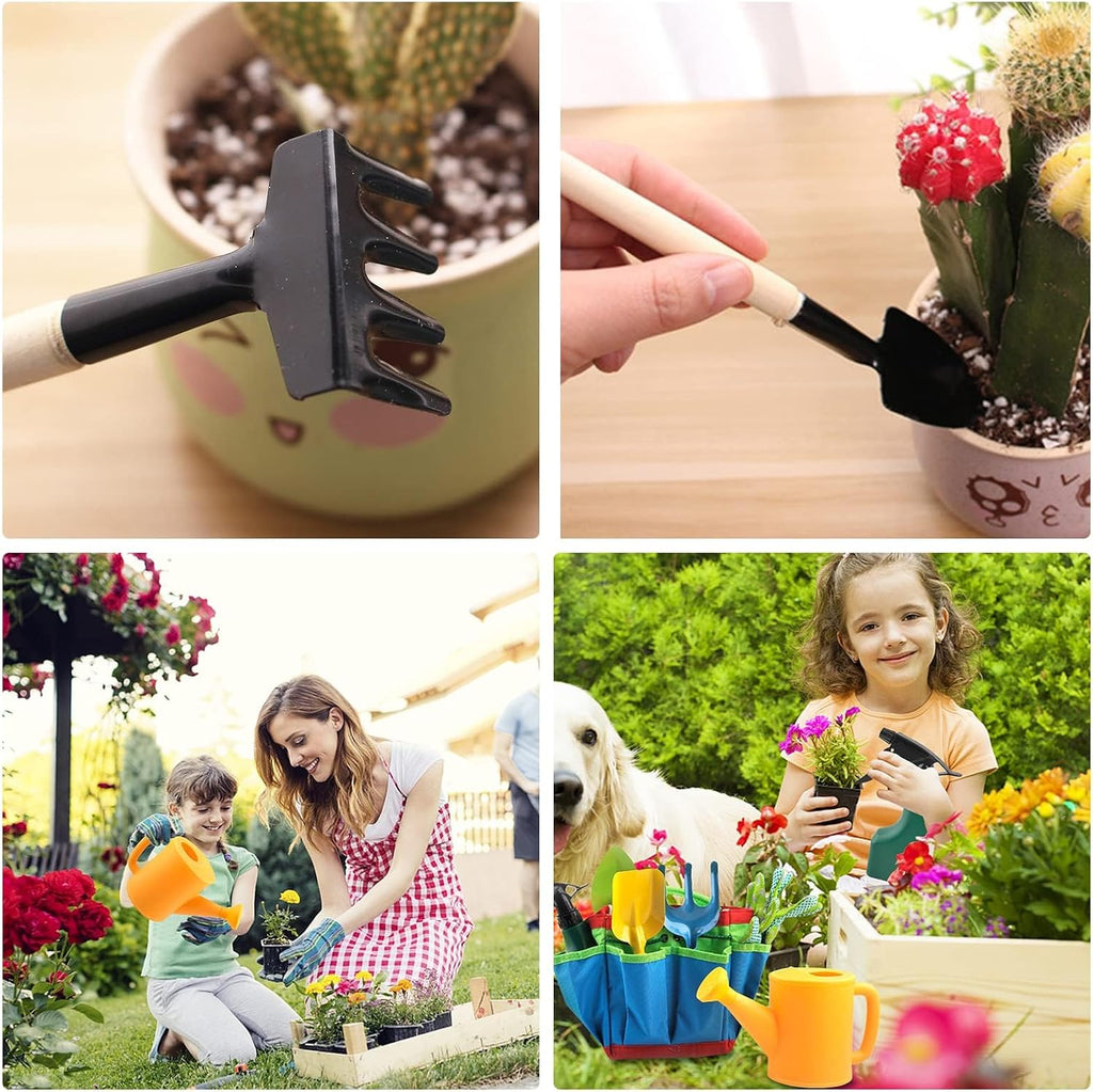 23 Stück Gartenwerkzeug Kinder, Gartengeräte Gartenspielzeug Kinder, Gartenset Kinder, Gartenwerkzeug Klein, Gartenspielzeug Kinder Mit Schaufel Gießkanne Gartenhandschuhe