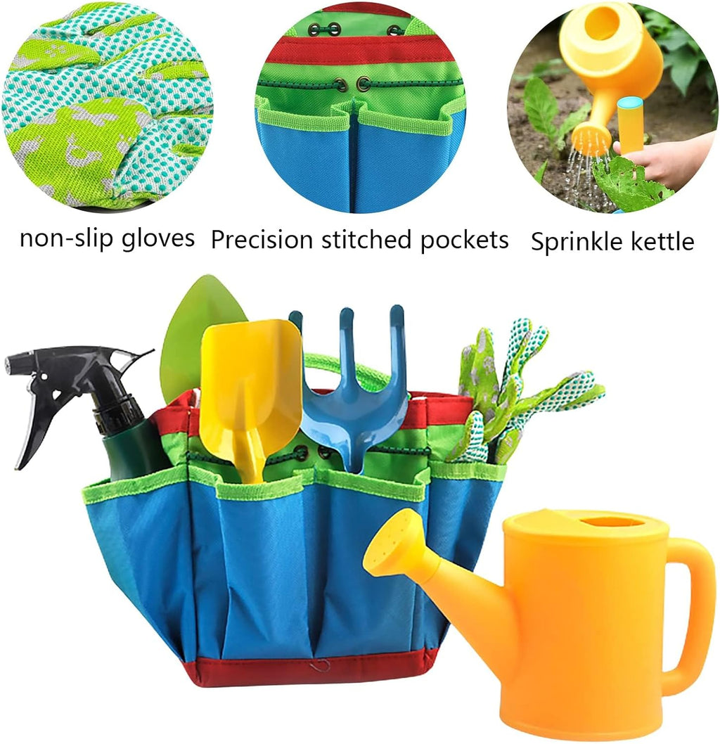 23 Stück Gartenwerkzeug Kinder, Gartengeräte Gartenspielzeug Kinder, Gartenset Kinder, Gartenwerkzeug Klein, Gartenspielzeug Kinder Mit Schaufel Gießkanne Gartenhandschuhe