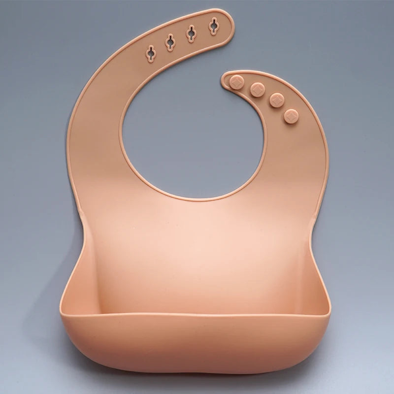 Best Gifts for Newborns Solid Silicone Baby Feeding Bibs Burp Cloths Bandana Fashionable Aprons Babador Breastplate Baby Stuff