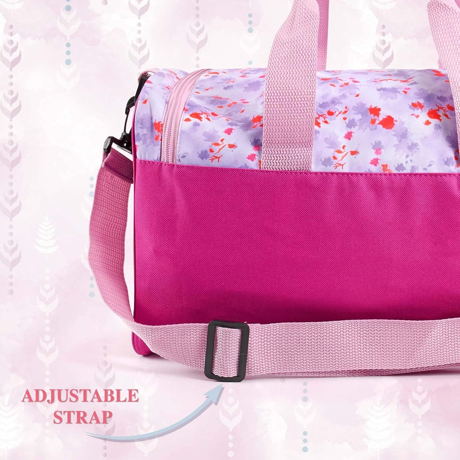 Eiskönigin Sporttasche Für Kleine Mädchen - Frozen 2 Kinder Schwimmtasche Wasserdicht Mit Anna ELSA Olaf - Umhängetasche Duffel Bag Violett Rosa Für Kleinkind Kindergarten - 35X22X15 Cm - Perletti