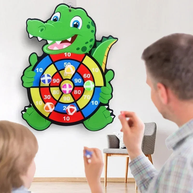 Educational Games Dart Board Baby Toy Stickey Ball Dart Indoor Sports Child Montessori Games for Children 3 to 7 Years