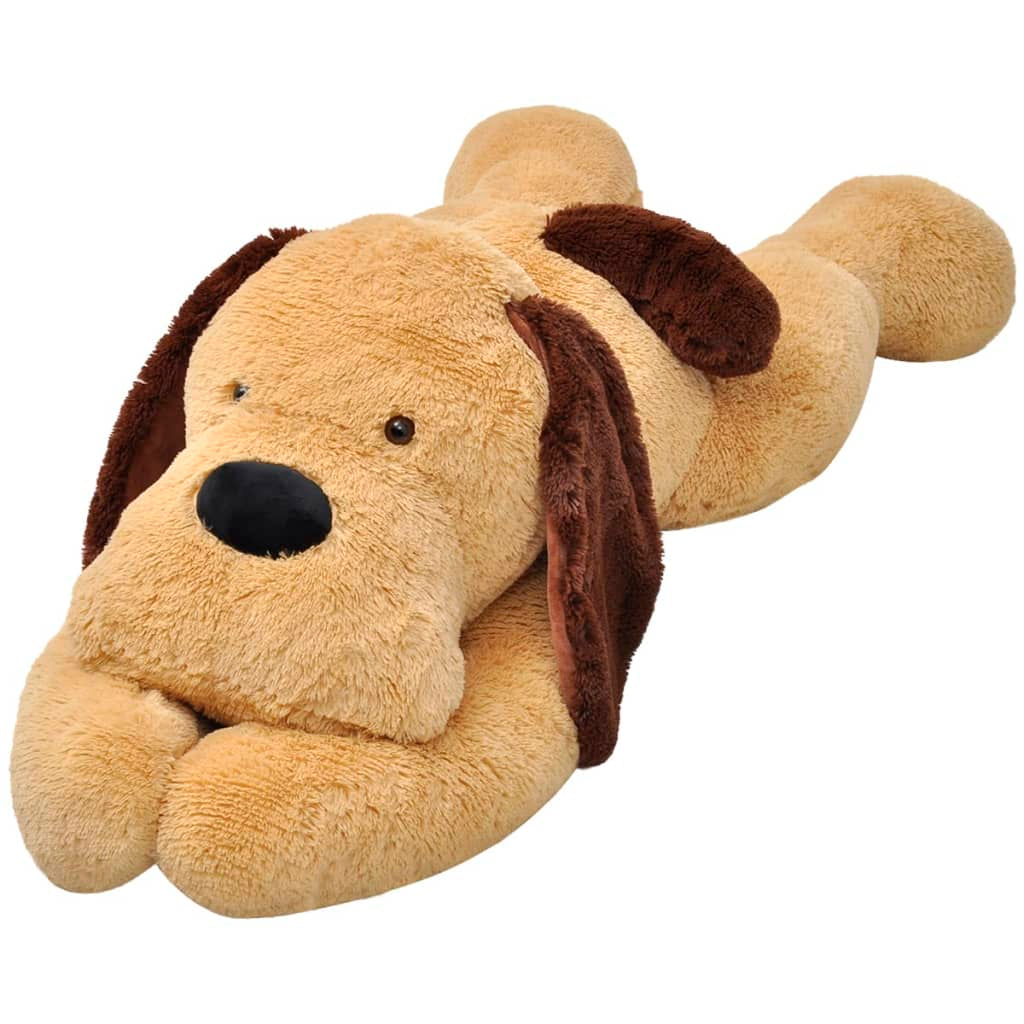 Plüschtier Stofftier Kuscheltier Stoffhund Liegend Geschenk Plüsch Vidaxl