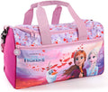 Eiskönigin Sporttasche Für Kleine Mädchen - Frozen 2 Kinder Schwimmtasche Wasserdicht Mit Anna ELSA Olaf - Umhängetasche Duffel Bag Violett Rosa Für Kleinkind Kindergarten - 35X22X15 Cm - Perletti