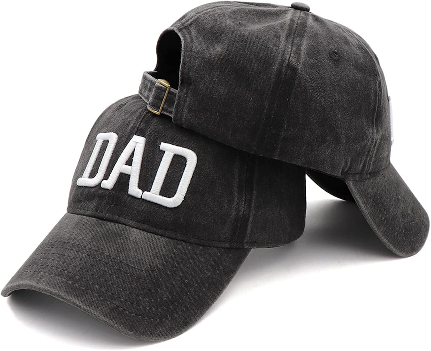 Mom Und Dad Baseball Cap – MOM & DAD Paar Set – Besticktes Washed Denim, Verstellbar, Geschenk Für Paare, Eltern,Unisex Baseballmütze