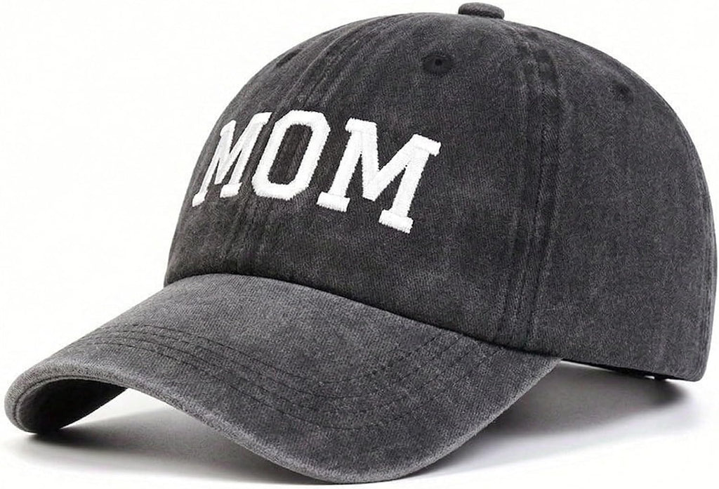 Mom Und Dad Baseball Cap – MOM & DAD Paar Set – Besticktes Washed Denim, Verstellbar, Geschenk Für Paare, Eltern,Unisex Baseballmütze