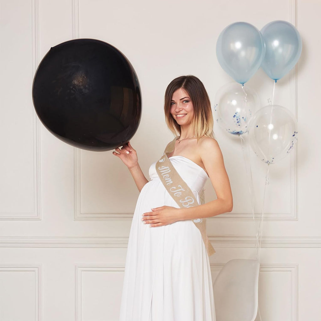 Mom to Be Schärpe Baby Shower Deko Set Mit Mom to Be Daddy to Be Abzeichen Baby Shower Schärpe Sackleinen Gürtel Für Mom to Be Anstecknadel Für Papa Babyparty Geschenk Party Dekoration