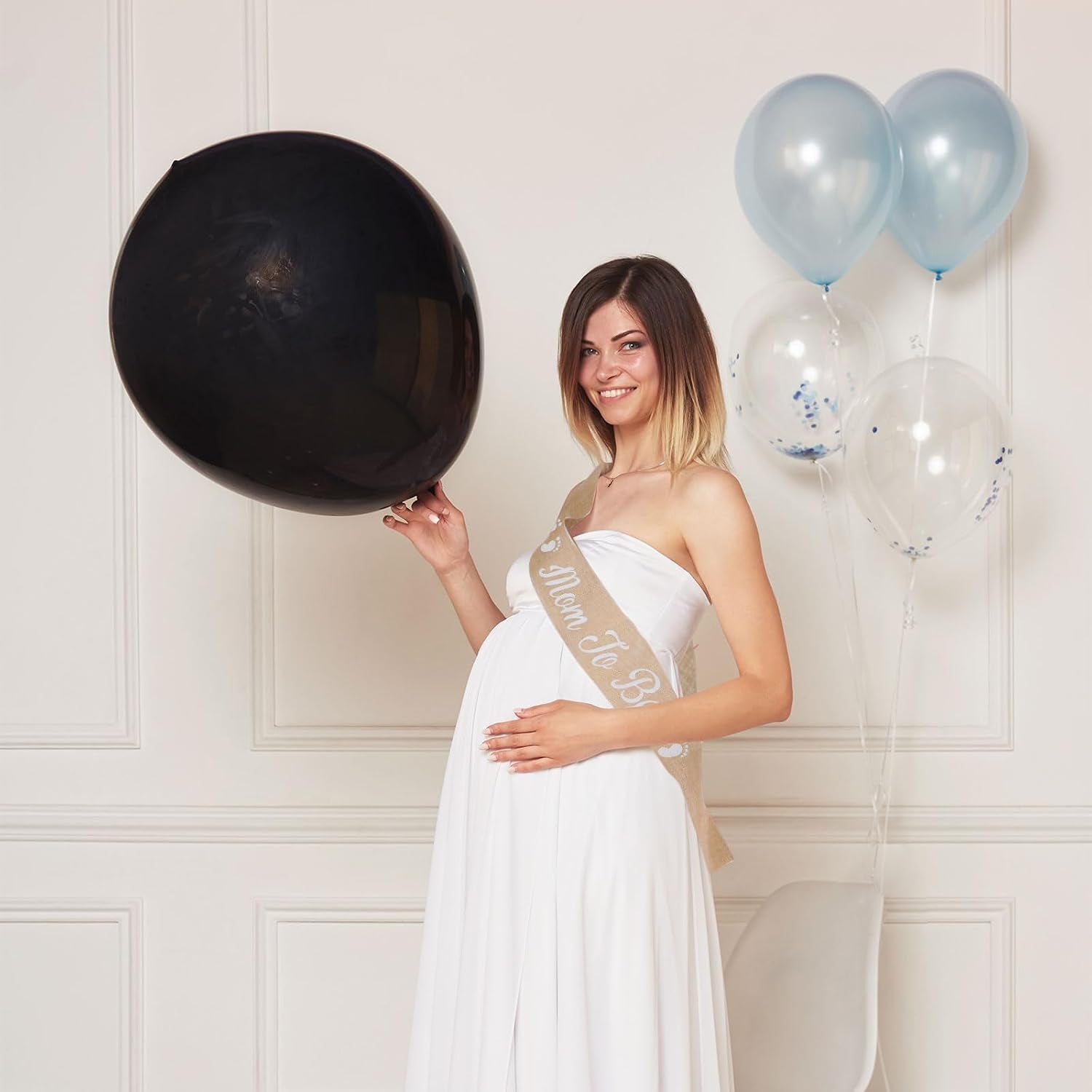 Mom to Be Schärpe Baby Shower Deko Set Mit Mom to Be Daddy to Be Abzeichen Baby Shower Schärpe Sackleinen Gürtel Für Mom to Be Anstecknadel Für Papa Babyparty Geschenk Party Dekoration