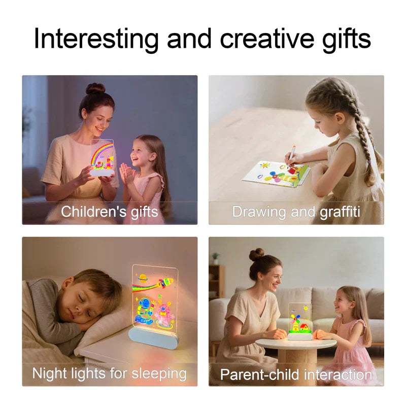 LED Drawinglight™ – Creative Wall Art Night Light for Kids with Glow Pens