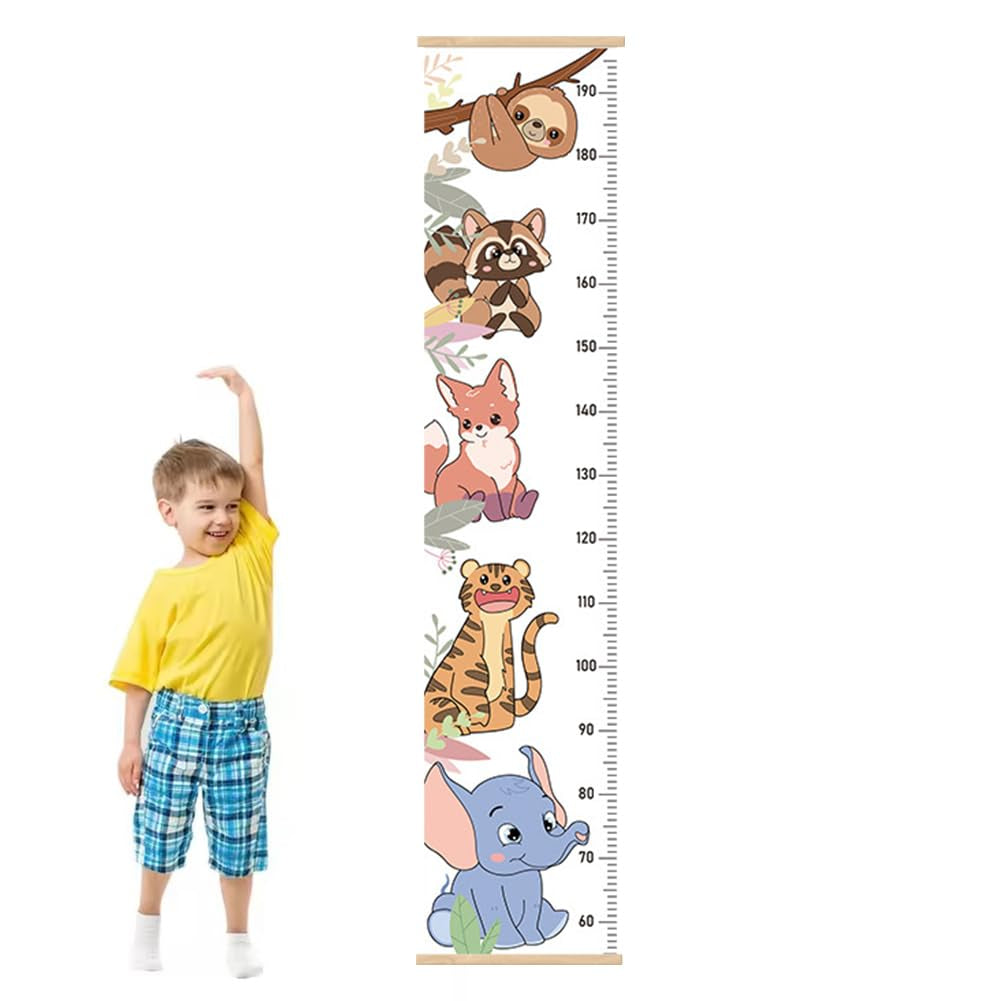 Kinder Messlatte,Messlatte Kinder,Größenmesser Für Kinder,Baby-Wachstumstabelle,Massband Kinder,Dekoration Kinderzimmer,Wandbehang-Wachstumstabelle,Wachstum Messlatte Für Kinder,Tiermuster