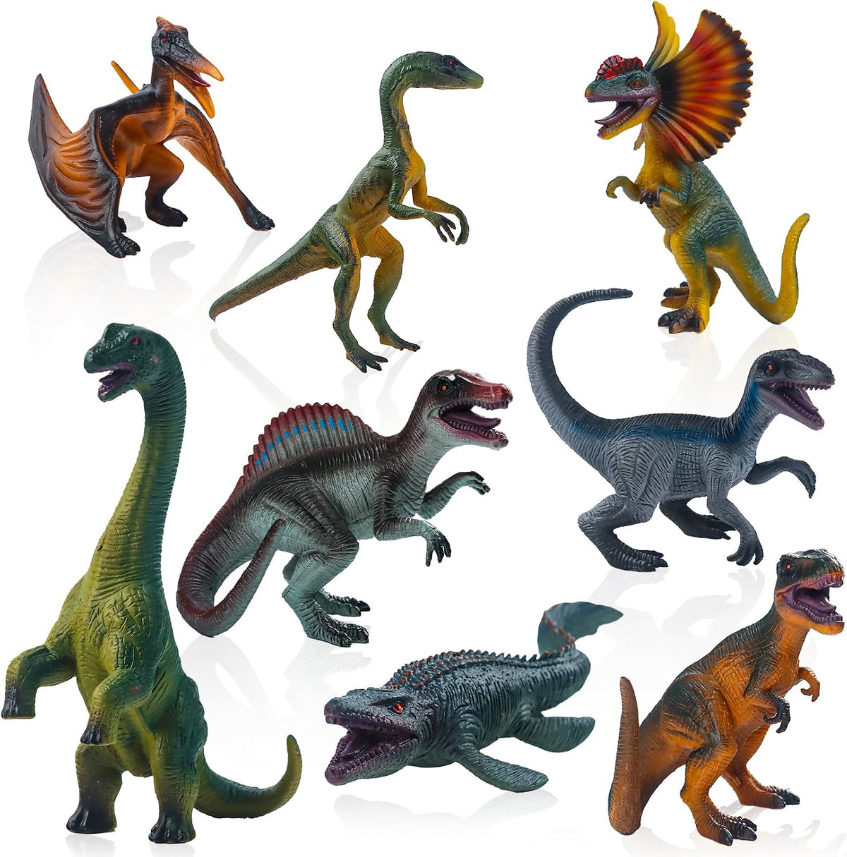 8-teilig Dinosaurier Spielzeug Set, Dinosaurier Figuren Kinder, Dinosaurier Ornament Set, Mini Dinosaurier Modelle, Dinosaurier Figuren Spielset, Für Jungen Mädchen Geburtstagsgeschenk