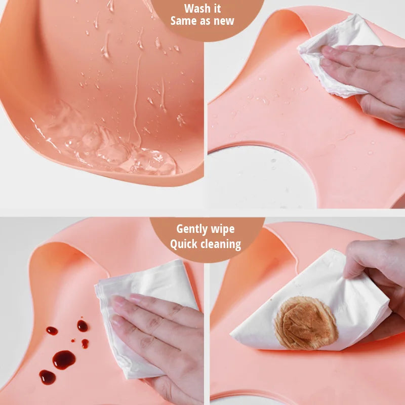 Best Gifts for Newborns Solid Silicone Baby Feeding Bibs Burp Cloths Bandana Fashionable Aprons Babador Breastplate Baby Stuff