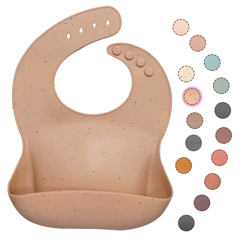 Best Gifts for Newborns Solid Silicone Baby Feeding Bibs Burp Cloths Bandana Fashionable Aprons Babador Breastplate Baby Stuff