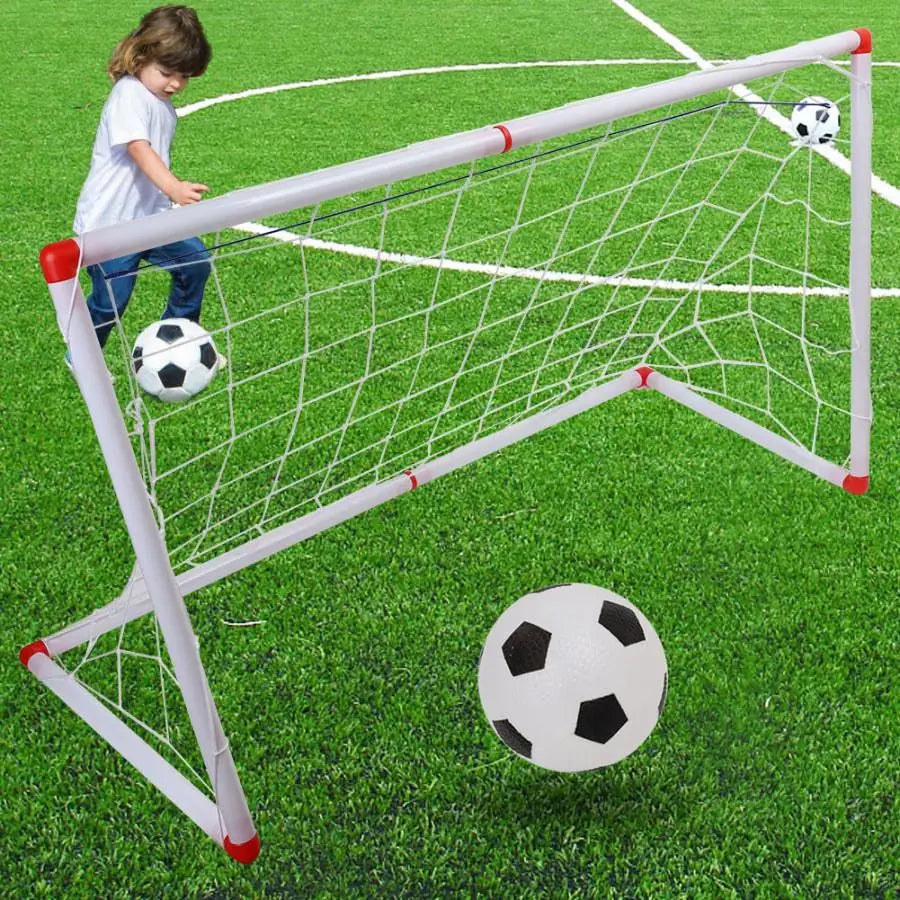 106/120Cm Indoor Outdoor Mini Children Football Soccer Goal Post Net Set with Ball Pump Kids Football Sport Toy Official Size