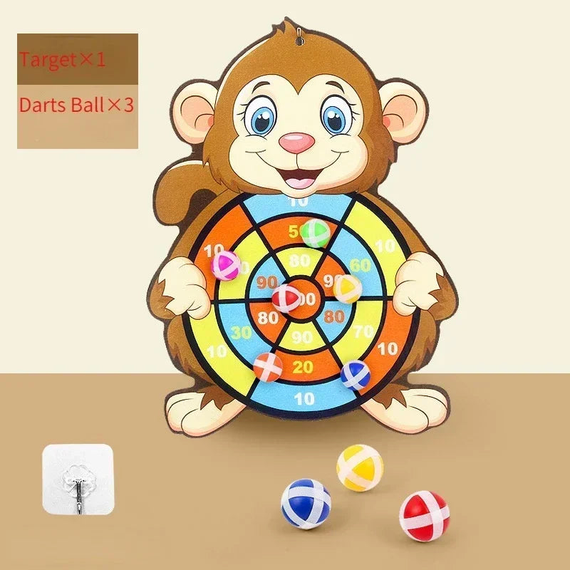 Kinder-Dartspiel mit Klettbällen – Lernspiel für drinnen, Montessori-Spielzeug ab 3 Jahren
