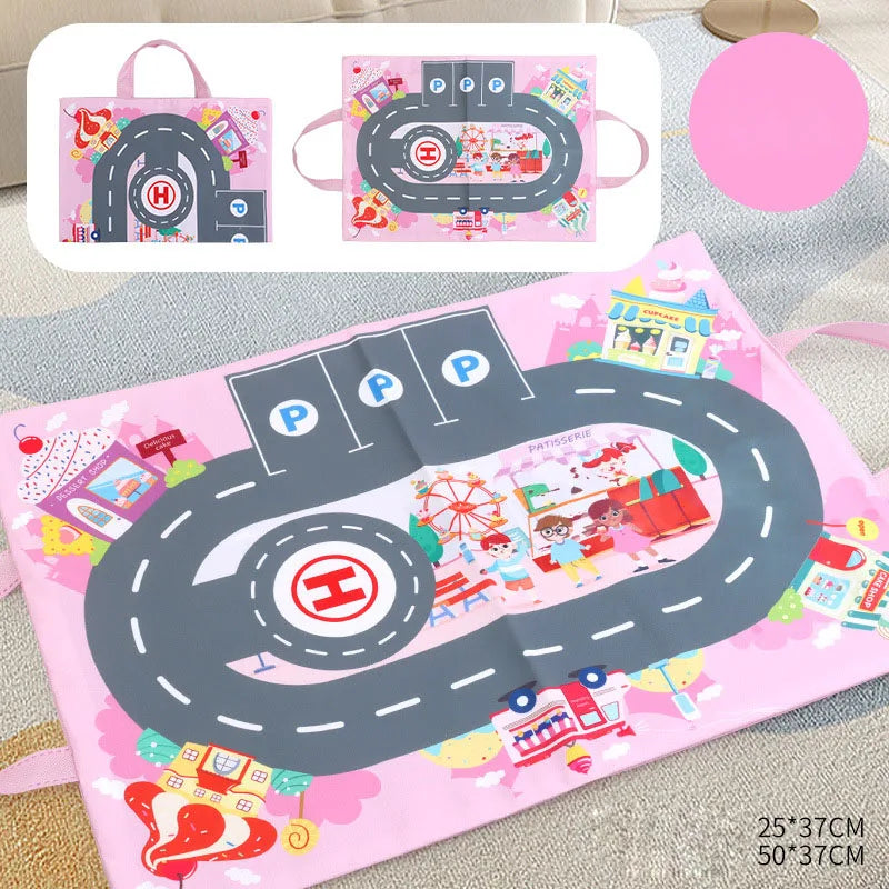 Road Mat Children Traffic Car Map Boy Girls Educational Toy Road Carpet Playmat for Baby Mats Cartoon City Rug Kids Toys Games