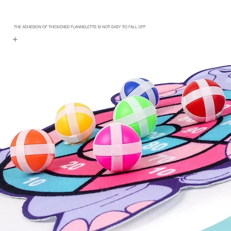 Educational Games Dart Board Baby Toy Stickey Ball Dart Indoor Sports Child Montessori Games for Children 3 to 7 Years