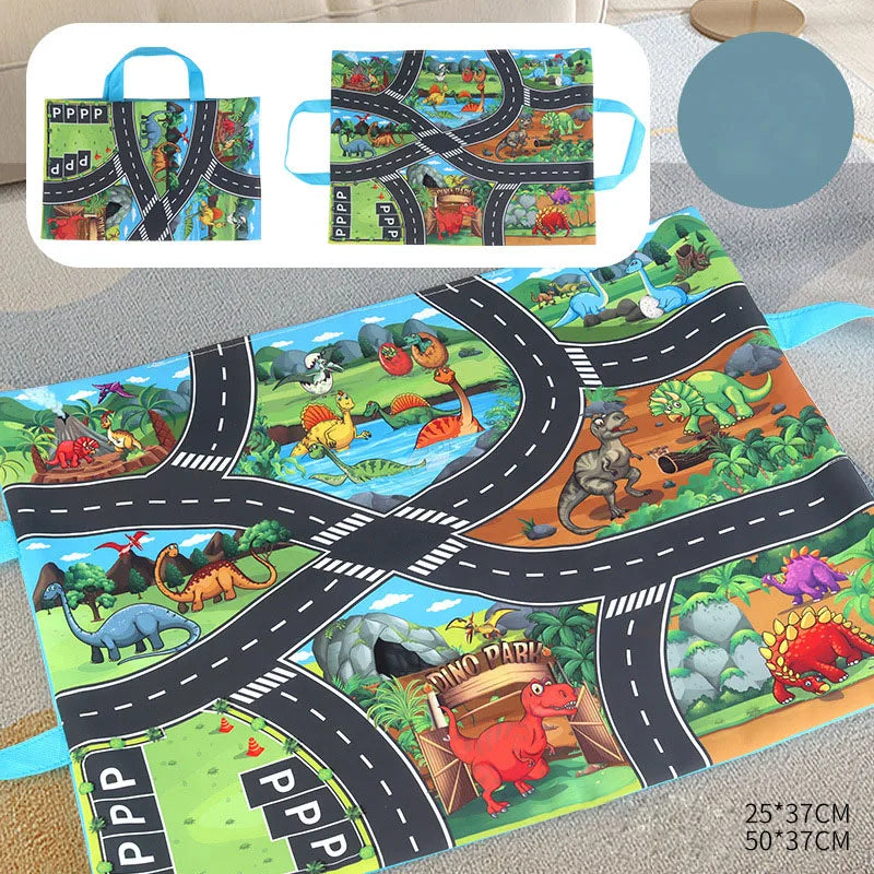 Road Mat Children Traffic Car Map Boy Girls Educational Toy Road Carpet Playmat for Baby Mats Cartoon City Rug Kids Toys Games
